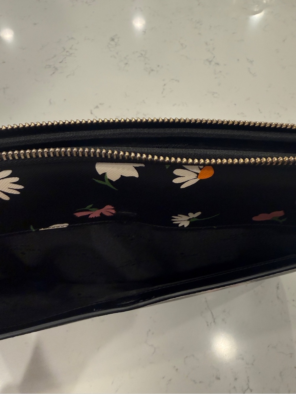 Kate Spade Black Floral Waltz Printed Laptop Sleeve. 0.79” W x10.63” H x15.16” D - Picture 4 of 5